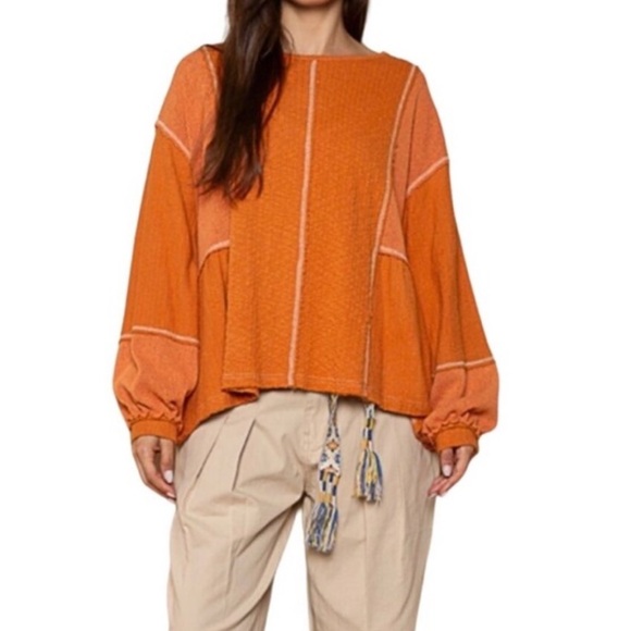 POL Sweater Contrast Pattern 
Sweater -Boho Top Large NWT Boutique - Picture 10 of 10